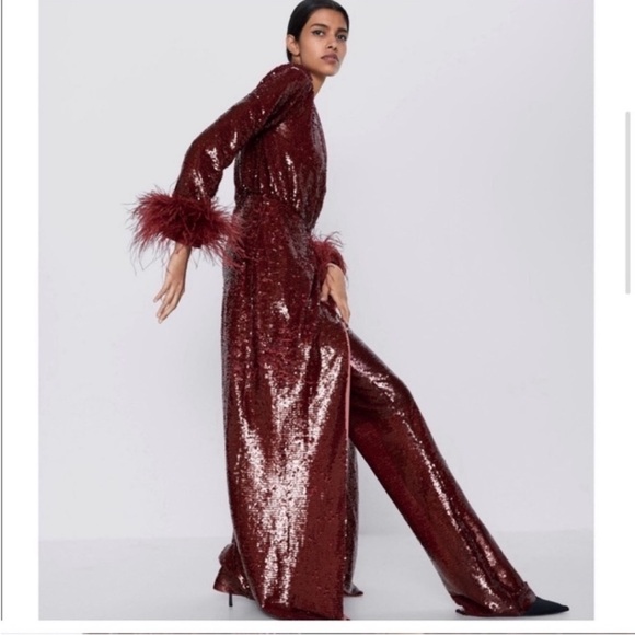Zara feather sequins dress limited edition - Picture 2 of 13